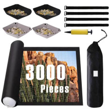 Jigsaw Puzzle Roll Up Mat With 4 Sorting Trays 5533 Large Puzzle Board For 3000 2000 1500 1000 500 Pieces Storage Keeper Sav