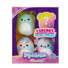 Squishville Sqm0328 Pack Of 4 Tie Dye Squad Plush Multicoloured