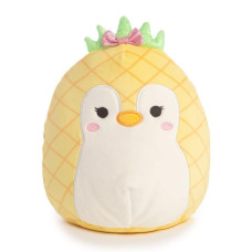 Squishmallow Official Kellytoy Plush 75 Inch Squishy Soft Plush Toy Animals Piper The Penguin In Pineapple Costume