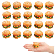 20 Pcs Miniature Hamburgers Realistic Mini Food Small Hamburger Models For Mini House Kitchen Decoration Mini Food Sample Displa