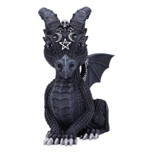 Nemesis Now Cult Cuties Lucifly 107Cm Resin Black Cult Cuties Dragon Figurine Scarily Adorable Horned Dragon Figurine Silv