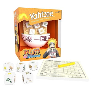 Usaopoly Yahtzee Naruto Shippuden Collectible Ramen Bowl Dice Cup Classic Dice Game Based On Anime Show Great For Family