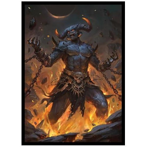Fantasy North - Aggamon - Lord Of Hatred - 100 Smooth Matte Tcg Trading Card Sleeves - Fits Magic Mtg Commander Pokemon And Other Card Games - Playing Card Sleeves