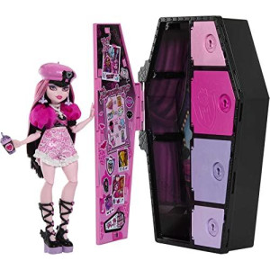 Monster High Doll And Fashion Set Draculaura With Dressup Locker And 19 Surprises Skulltimate Secrets