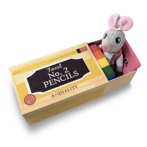 Foothill Toy Co Mice In Boxes Susie The Schoolhouse Mouse Playset With Stuffed Animal In A Pencil Box Bed