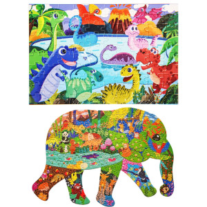 Puzzles For Kids Ages 48 100 Piece Dinosaur Puzzles For Kids Ages 35 200 Piece Elephant Animal Shaped Floor Jigsaw Puzzles F