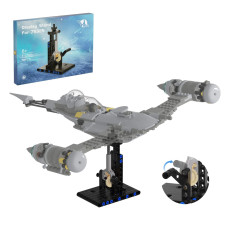 Display Stand For Lego Mando N1 Fighter 75325 Building Kit Adjustable Angle Multifunctional Bracket Fun Buildable Toy Playset