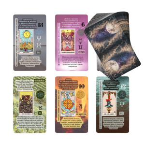 Witchy Cauldron Spanish Learning Tarot Card For Beginners With Meanings On Them - Training Beginner Tarot For Tarot Learners Including Chakra, Planet, Zodiac, Element, Yes Or No.