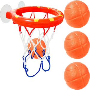 4Pcs Bath Toys For Kidsbathtub Basketball Hoop Balls Setbathtub Shooting Game Bath Toys Gift For Boys Girls Kids Toddlersba