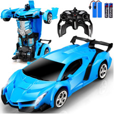 Remote Control Car Toys Transforming Rc Cars For Kids Boys Toys One Button Transformation And 360 Degree Rotating Drifting