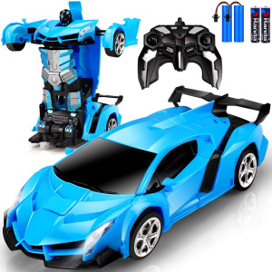 Remote Control Car Toys Transforming Rc Cars For Kids Boys Toys One Button Transformation And 360 Degree Rotating Drifting