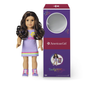 American Girl Truly Me 18Inch Doll 121 With Brown Eyes Darkbrown Hair Lttomed Skin Tshirt Dress For Ages 6