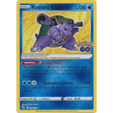 Radiant Blastoise 018078 Pokemon Go Shiny Pokemon Card