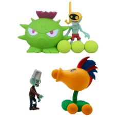 Jhesao 4 Pcs Plants Pvz Toys Action Figures Zombies Toys Pvz Set 1 2 Mini Series Great Gifts For Kids And Fans Birthday And Chr