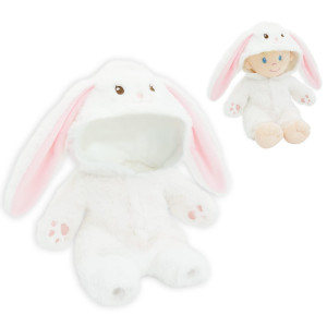 June Garden Bunny Outfit For Sweet Dolly Soft Baby Doll Accessory Interchangeable Rabbit Outfit