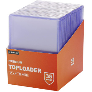 50Ct Top Loaders For Cards 3X4 Baseball Card Protectors Hard Plastic Premium Toploaders For Collectible Trading Cards