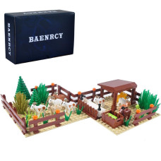 Baenrcy Farm Field Set Building Blocks Plant Animal Crops Building Bricks Kit Diy Building Set Compatible All Major Brands Anim