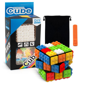 Dfantix Building Brick Blocks 3X3X3 Speed Cube Toy Buildon Brick 3D Magic Cube Handheld Brain Teaser Puzzles Gift Ideas Puz