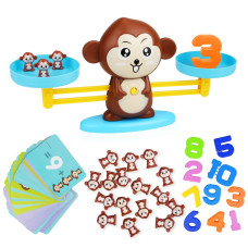 Aitbay Cool Math Game For Preschoolers Monkey Balance Counting Toys Gifts For Boys Girls Educational Learning Number Toys