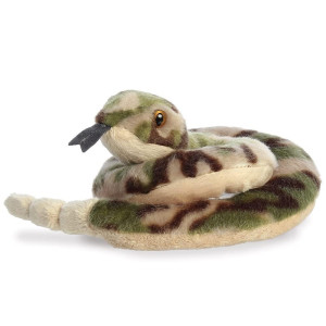 Aurora 31839 Mini Flopsie Slick Snake 23 Cm Ecoresponsible Plush Green Brown