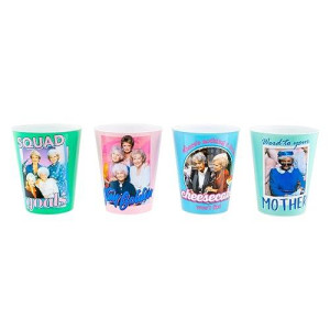 The golden girls 2-Ounce Plastic Mini Shot glass cups Set of 4