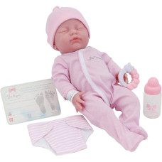 Original 17 La Newborn By Jc Toys Realistic Washable All Vinyl Closed Eye Sleeping Baby Doll Pink Gift Set Blue