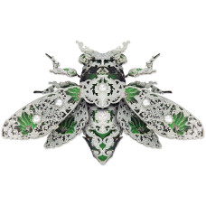 Piececool Metal 3D Puzzles For Adults Cicada 3D Model Building Kits Insect Themed Animal Fashion Brooch Assembling Diy Crafts C