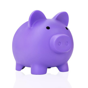 Large Purple Piggy Bank Unbreakable Plastic Money Bank For Boys And Girls Childrens Large Size Piggy Banks For Birthday Part