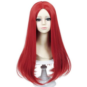 Kids Sally Wig Long Straight Kids Red Wig 236 Red Sally Wig For Kids Girls Toddler Sally Costume Wig Synthetic Fiber Hair F