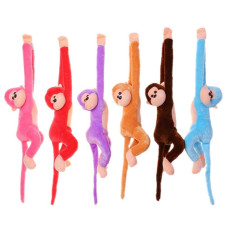 6 Pieces Hanging Monkey Toys Long Arm Monkey Plush Toy With Hook And Loop Fasteners Monkey Toy Hanging Monkey Stuffed Animal For