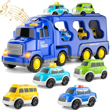 Ihaha Toys Trucks Cars For Boys Toddlers 5 In 1 City Truck Car Toys For 1 2 3 4 5 Years Old Boys Girls Kids Birthday Gifts Boy