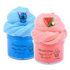 2 Pack Cloud Slime Kit Soft And Nonsticky Stress Relief Toy For Kids Education Birthday Gift Party Favor Ideal For Girls An