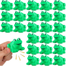 Zubebe Rubber Frogs Squeak And Floating Frog Sea Turtle Rubber Bath Toy Baby Shower Swimming Bathtub Toys For Shower Frogs Batht