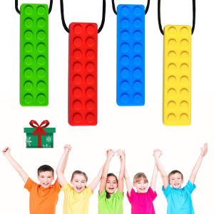 Sensory Chew Necklace Teething Chewy Necklace Set Chew Necklaces For Sensory Kids Chew Toys For Autism 100 Food Grade Silic