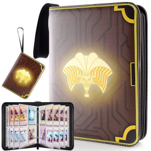 Joyhood Trading Card Binder For Yugioh Cards Tcg Card Folder Album Books Case With Zipper Fits Pm Mtg Ygo Holds Up To 400 Card