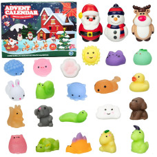 Mochi Squishy Toys 24 Pcs Mini Squishy Animal Squishies For 2023 Advent Calendar Christmas21 Mochi Animal Squishies And 3 Big