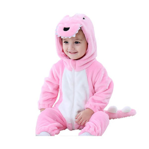 Plustrong Baby Animal Costumes Unisex Toddler Onesie Halloween Dress Up Romper Baby Halloween Costumespink Dinosaur7025M