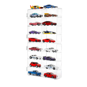 Kislane Acrylic Display Case Compatible With Toy Cars Matchbox Cars 16 Slots Display Case For Toy Cars Matchbox Cars Large1