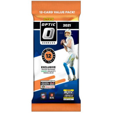 2021 Panini Nfl Donruss Optic Football Cello Fat Value Pack 12 Trading Cards