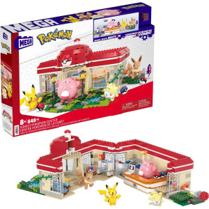 Mega Pokmon Action Figure Building Toys Forest Pokmon Center With 648 Pieces 4 Poseable Characters Gift Idea For Kids