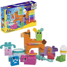 Mega Bloks Fisherprice Toddler Building Blocks Toy Set Musical Farm Band With 40 Pieces And 6 Music Sheets Ages 1 Years