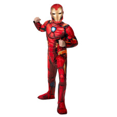 Marvel Boys Deluxe Iron Man Costume Kids Tony Stark Superhero Halloween Costume Child Officially Licensed Extra Small