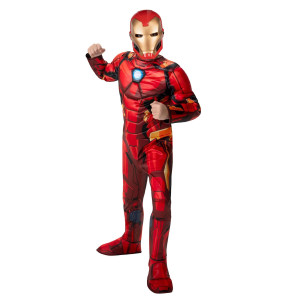 Marvel Boys Deluxe Iron Man Costume Kids Tony Stark Superhero Halloween Costume Child Officially Licensed Extra Small