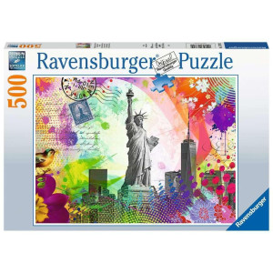 Ravensburger New York City Postcard 500 Piece Jigsaw Puzzle For Adults And Kids Age 10 Years Up America Usa