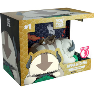 You Tooz Appa Hiding Flocked 23 Inch Vinyl Figure Collectible Avatar The Last Airbender Appa Hiding Vinyl With Custom Art Pac