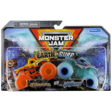 Monster Jam 2022 Earth Vs Surf Series 2Pack El Toro Loco Earth Vs Megalodon Surf