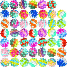 12Pcs Push Pop Fidget Toy Fidget Ball Multicolor Stress Relief Finger Press Ball For Kids And Adults Adhd Add