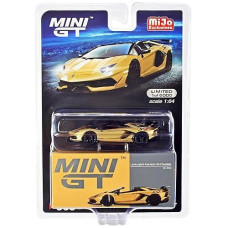 Truescale Miniatures Lambo Svj Roadster Oro Elios Gold Metallic Limited Edition To 6000 Pieces Worldwide 1/64 Diecast Model Car By True Scale Miniatures Mgt00363