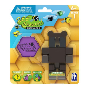 Bee Swarm Simulator Black Bear Action Figure Pack Wmystery Bee Honeycomb Case 5 Articulated Figure Bonus Items Serie