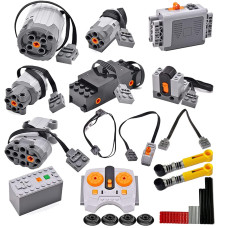 Seemey 32Pcs Power Function Kit Set Motor Battery Infraredremotecontrol Receiver Train Adjustable Speed Motor Parts Motor Pow